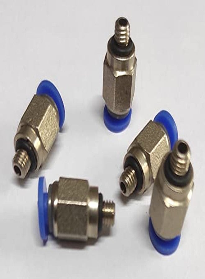 CRAFTSFY Pneumatic Air Connectors PC4-M5 Thread 4MM Straight Fitting For PTFE Tube 3D Printer M5X 4 Pneumatic Push Type Hose Tube Fitting Adapter Connector Push Fittings Pneumatic Size M5X 4 MM 3pc - Image 2